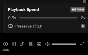 playback speed control in Spotify