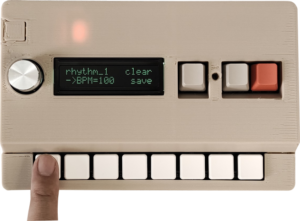 pressing pad 1 in rhythm edit mode, SnapBeat, the simple Lo-fi sampler