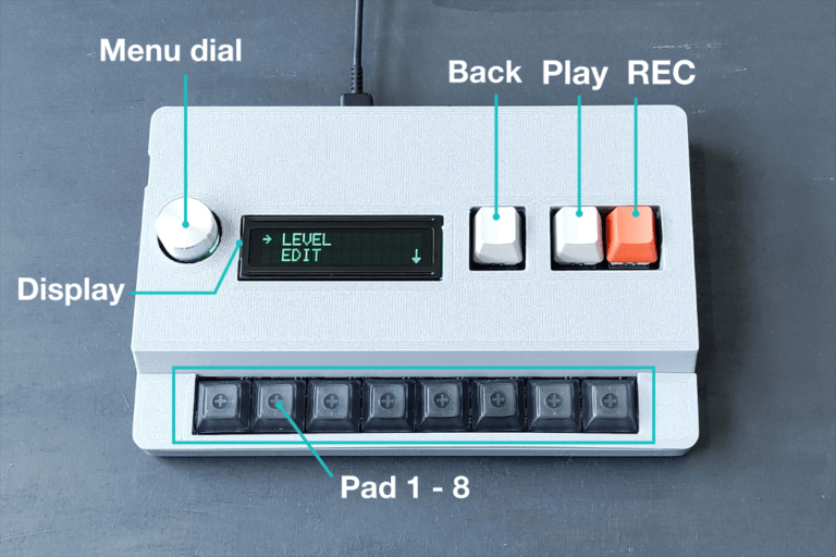 Parts and names of SnapBeat, the simple lo-fi sampler, 2nd lot