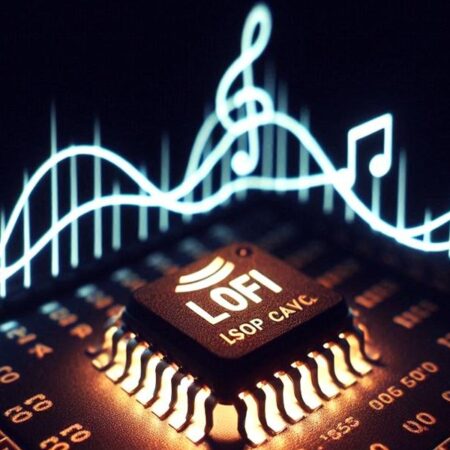 image of semiconductor chip for making lofi samples