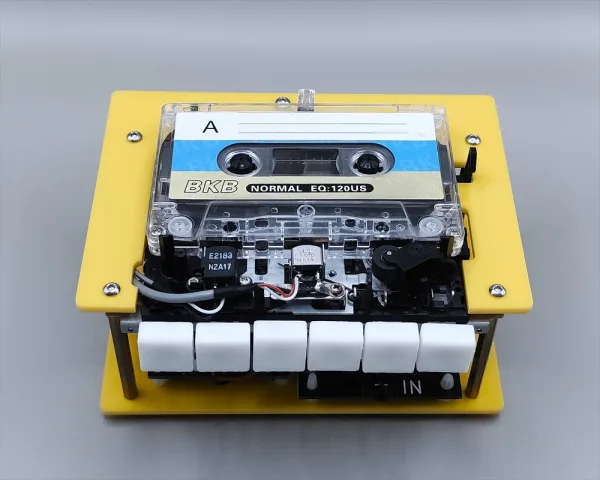 cassette player and tape recorder (yellow) front