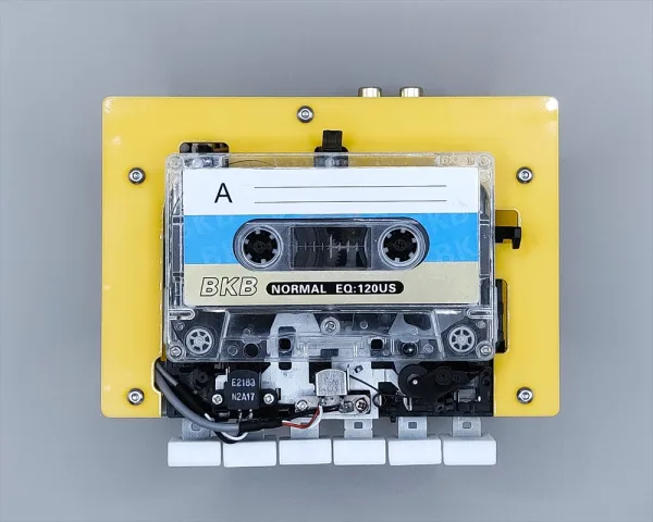 cassette player and tape recorder (yellow) top