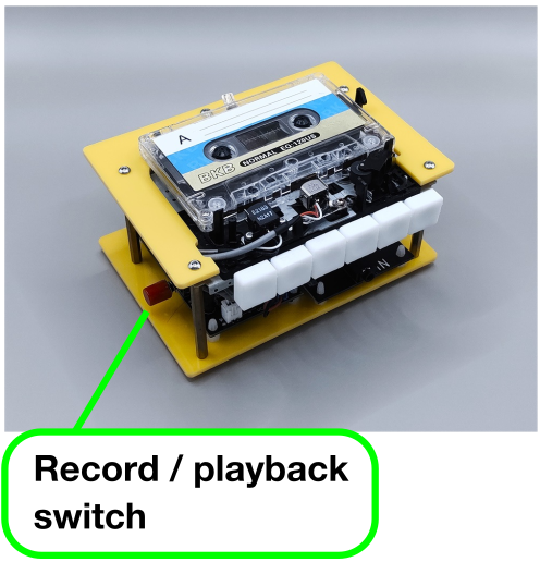 The interface of Cassette Player and tape Recorder (side)